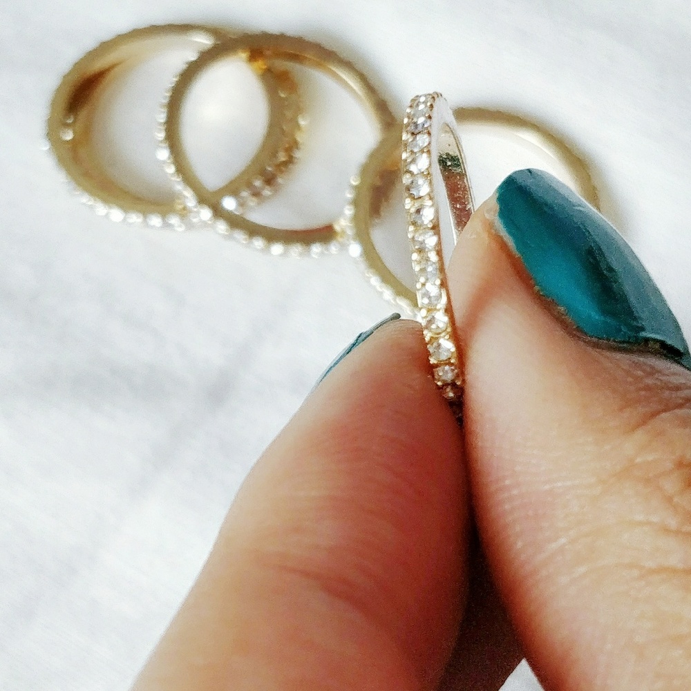 Gold Pave Rings - Picture 3 of 6